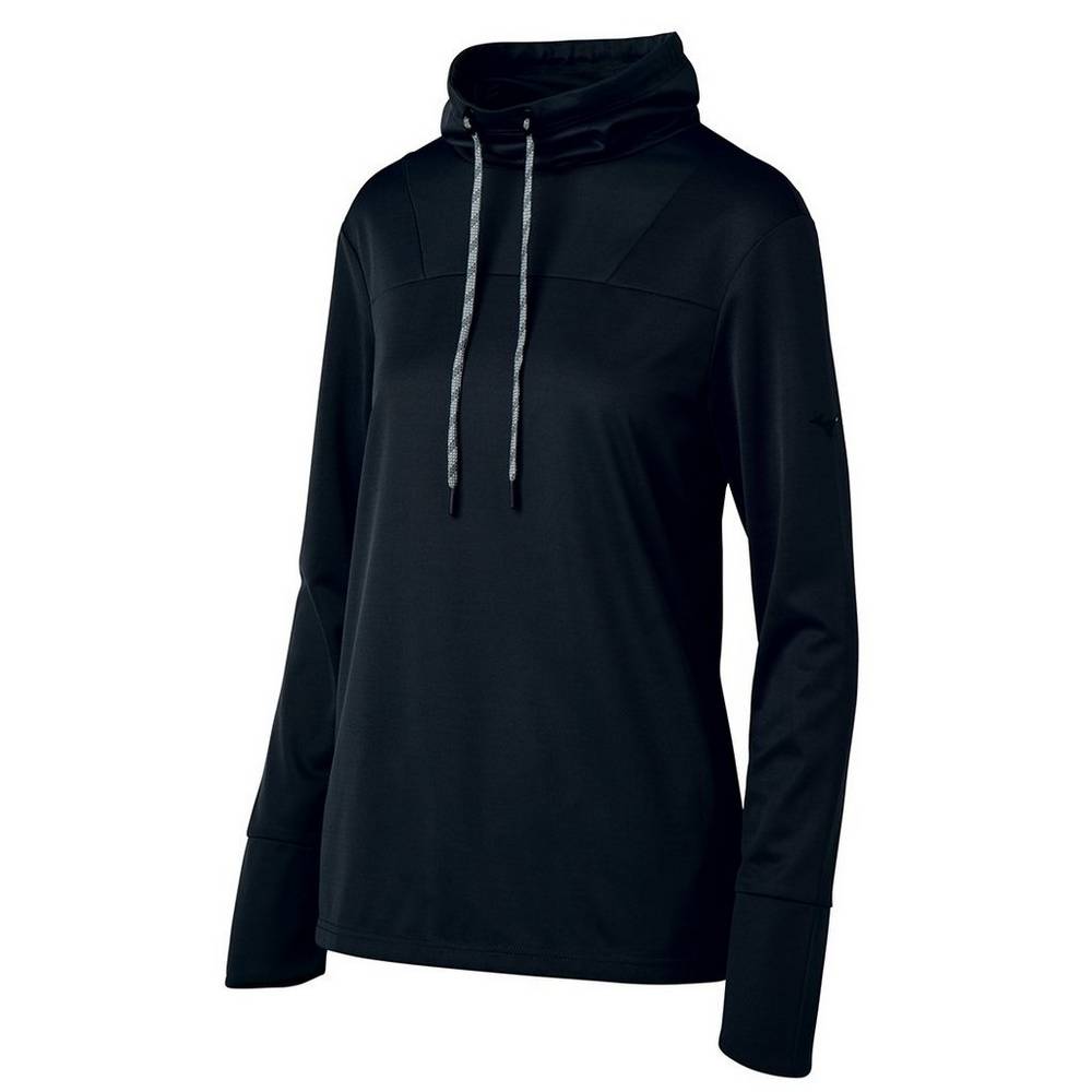 Damske Pulóver Mizuno April Ross Funnel Neck Čierne Vypredaj TRIB36721